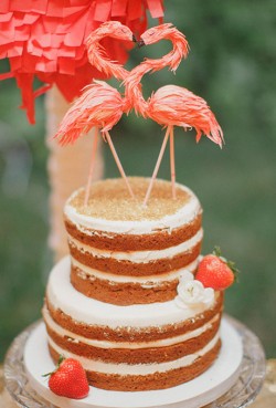 flamingo cake toppers