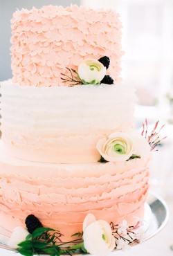 pink wedding cake