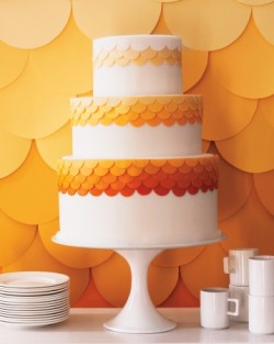 orange wedding cake