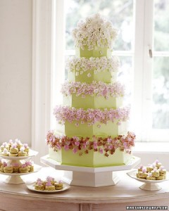 green wedding cake