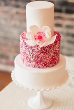 pink sprinkle cake