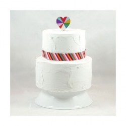 rainbow cake with heart