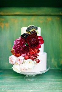 floral wedding cake