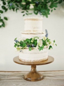 spring naked cake