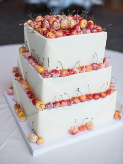 cake with cherries