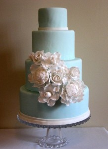 light blue cake